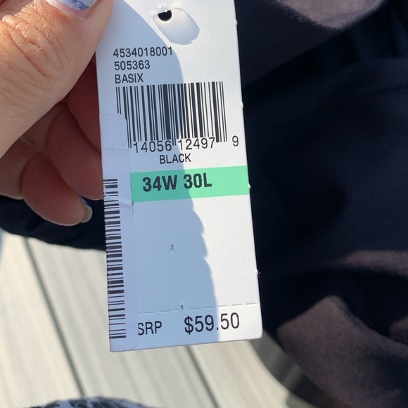 Izod NWT BIG & TALL 54x 29 khaki pants flat front sport flex button zipper close - Picture 4 of 4